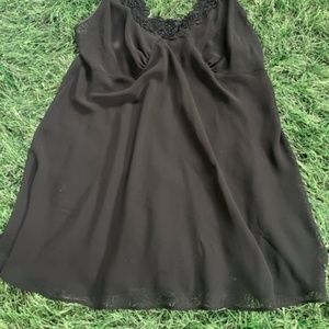 Black embroidered Slip Dress (never worn)